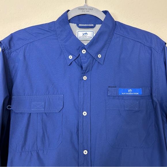 Southern Tide Mens Mahi Fishing Shirt in
Blue Depths Size M - Picture 5 of 12